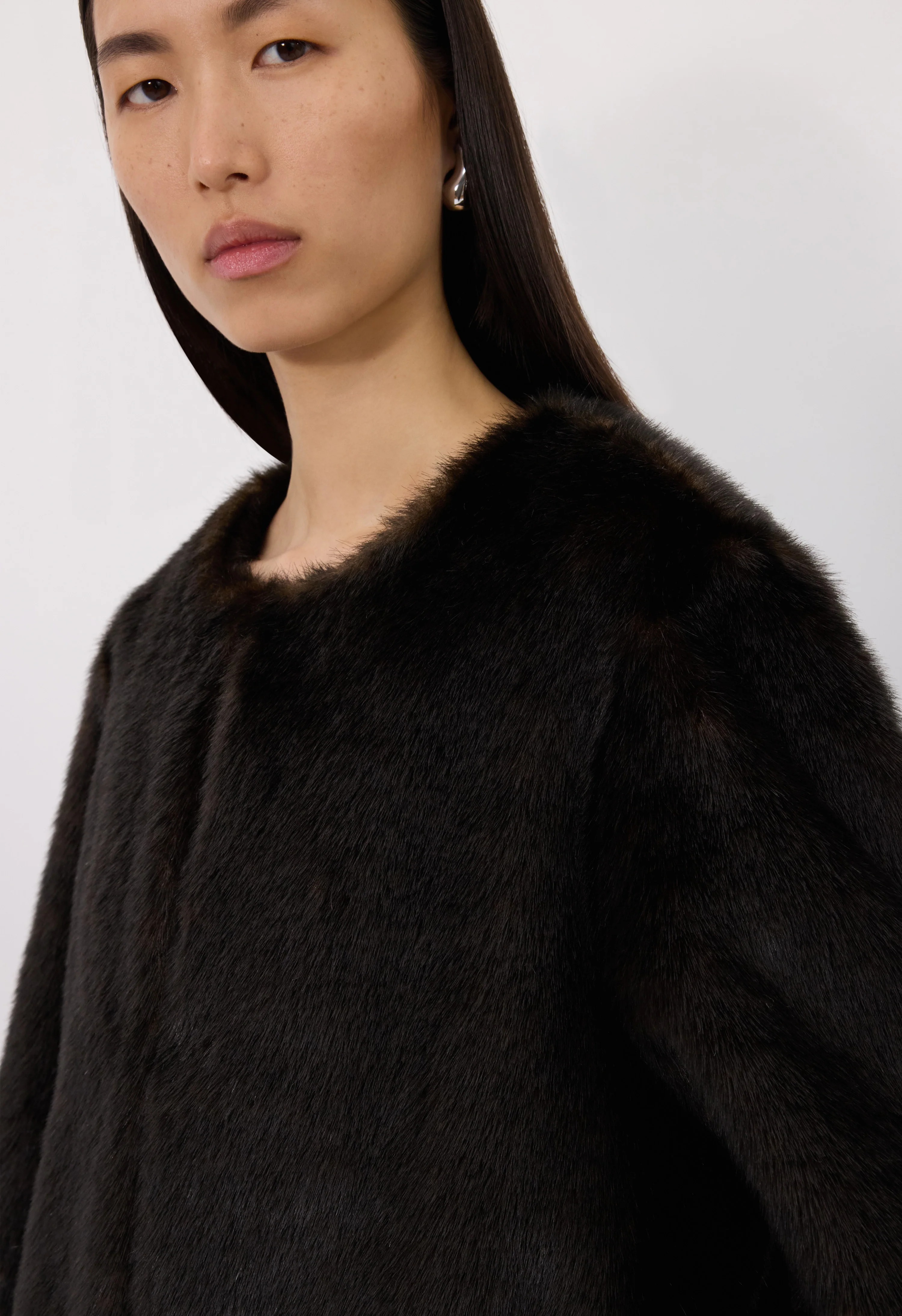 Loulou De Saison Moore Coat Woman Dark Brown In Brown