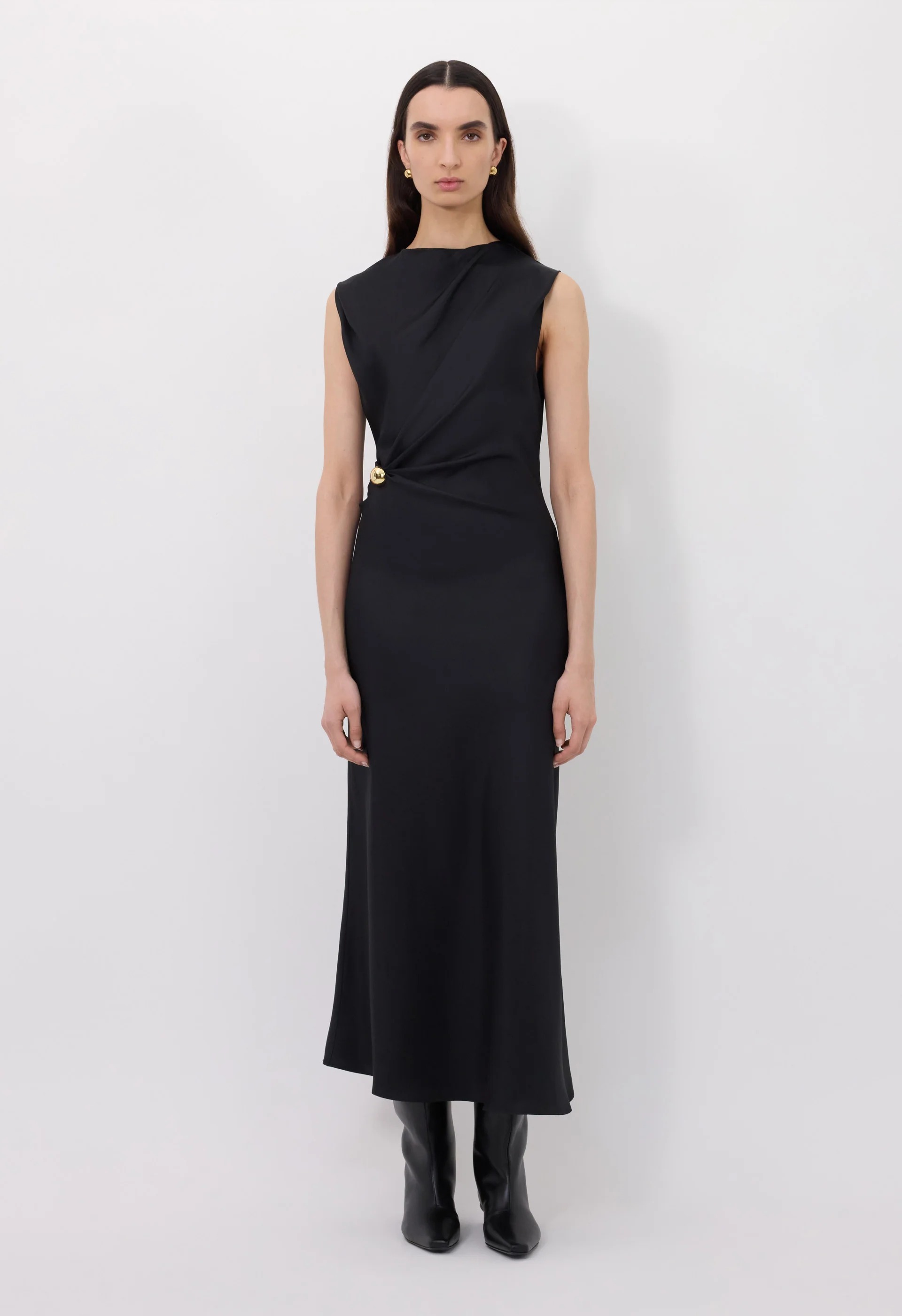 Loulou De Saison Roan Metal-ornament Silk Dress