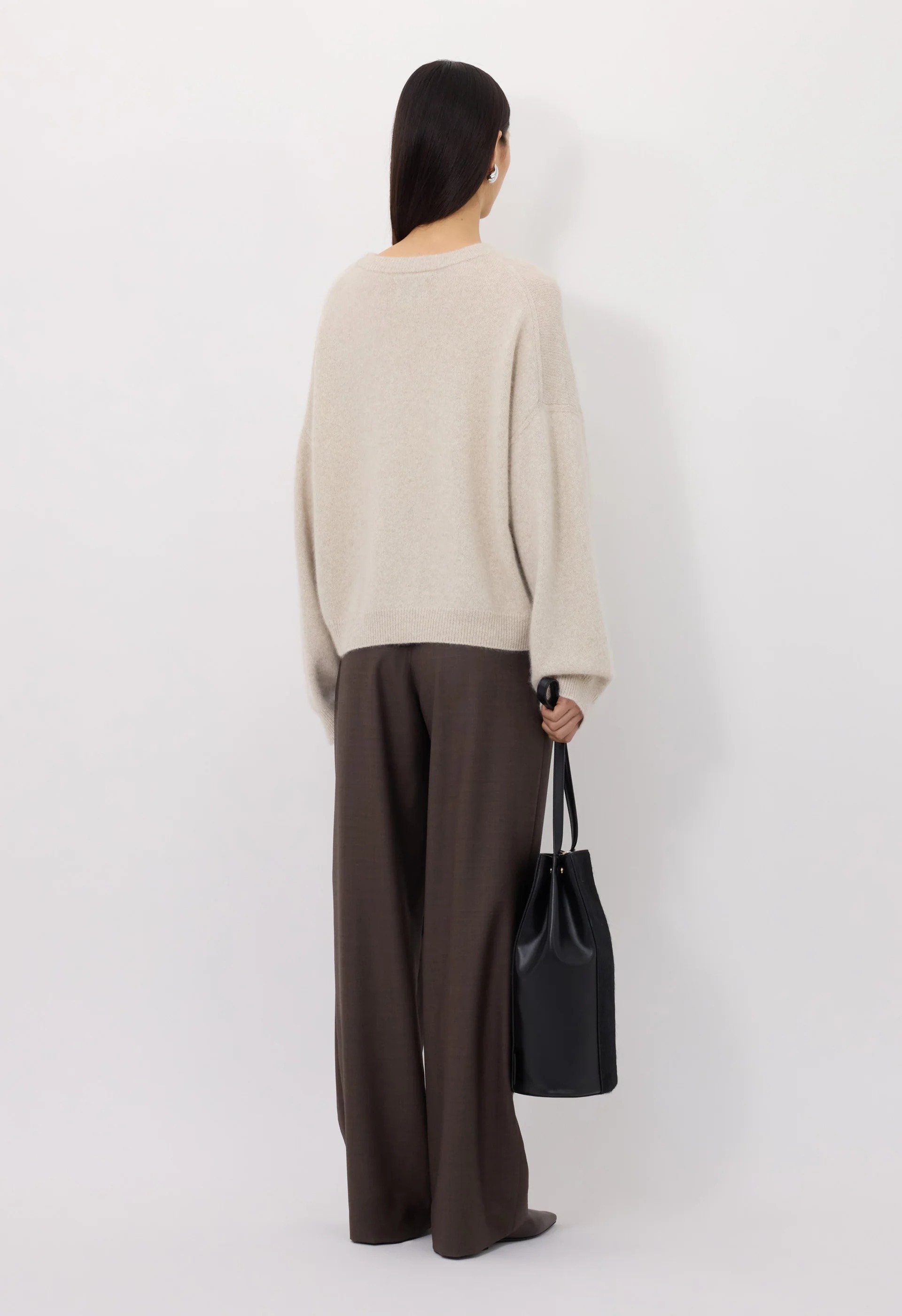 Loulou De Saison Tristan Sweater Woman Stone In Neutral