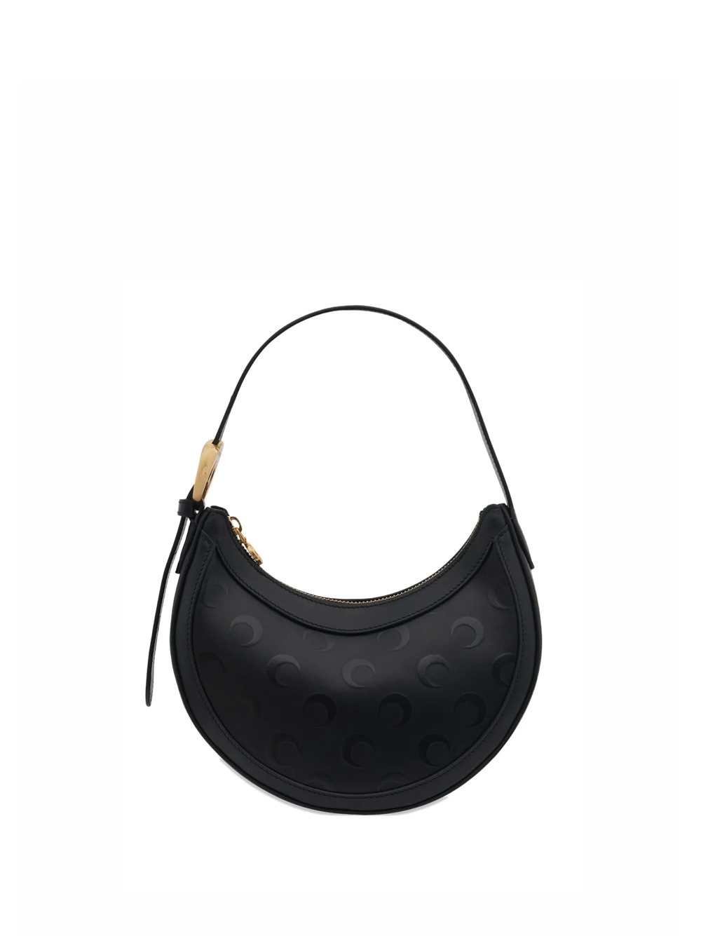 Marine Serre Moon Canvas Eclips Mini Bag Woman Black In Black