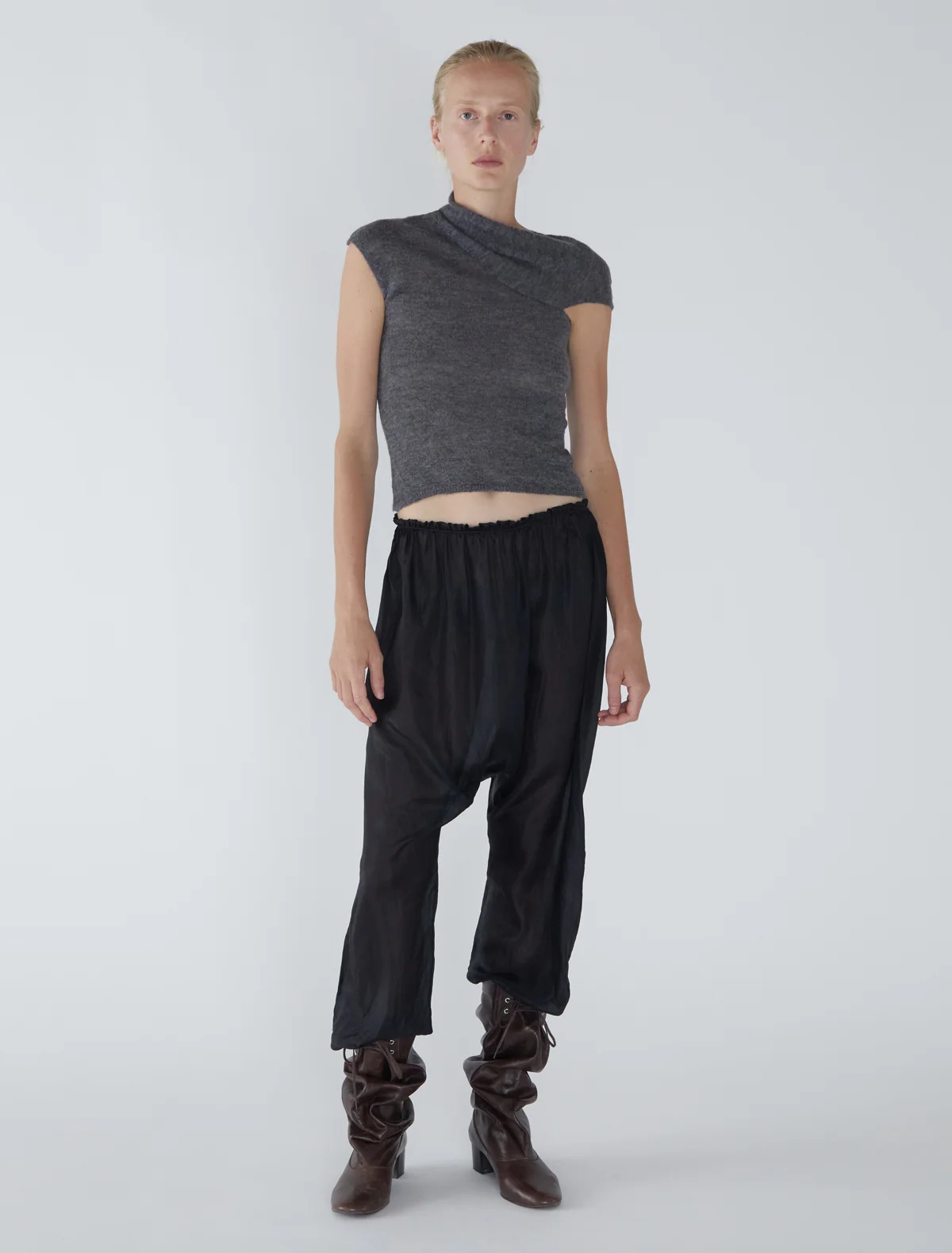 Paloma Wool Aurum Top Woman Dark Grey In Gray