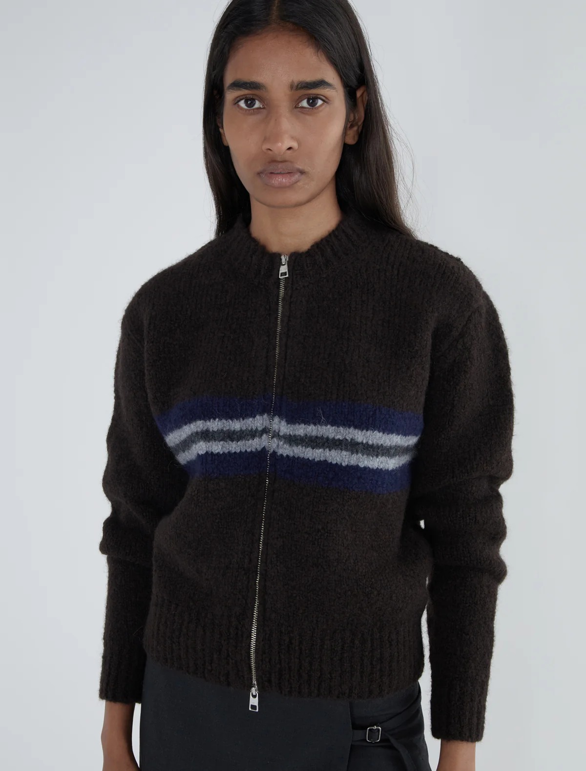 Paloma Wool Penalti Zip Cardigan Woman Brown In Brown