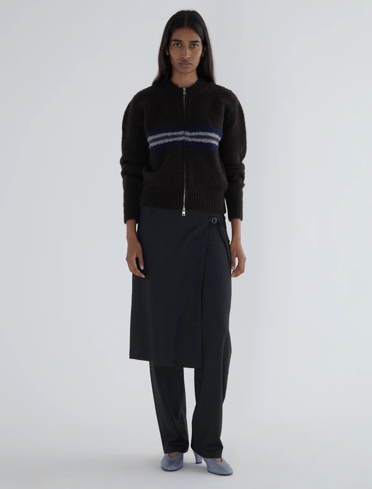 Paloma Wool Penalti Zip Cardigan Woman Brown In Brown