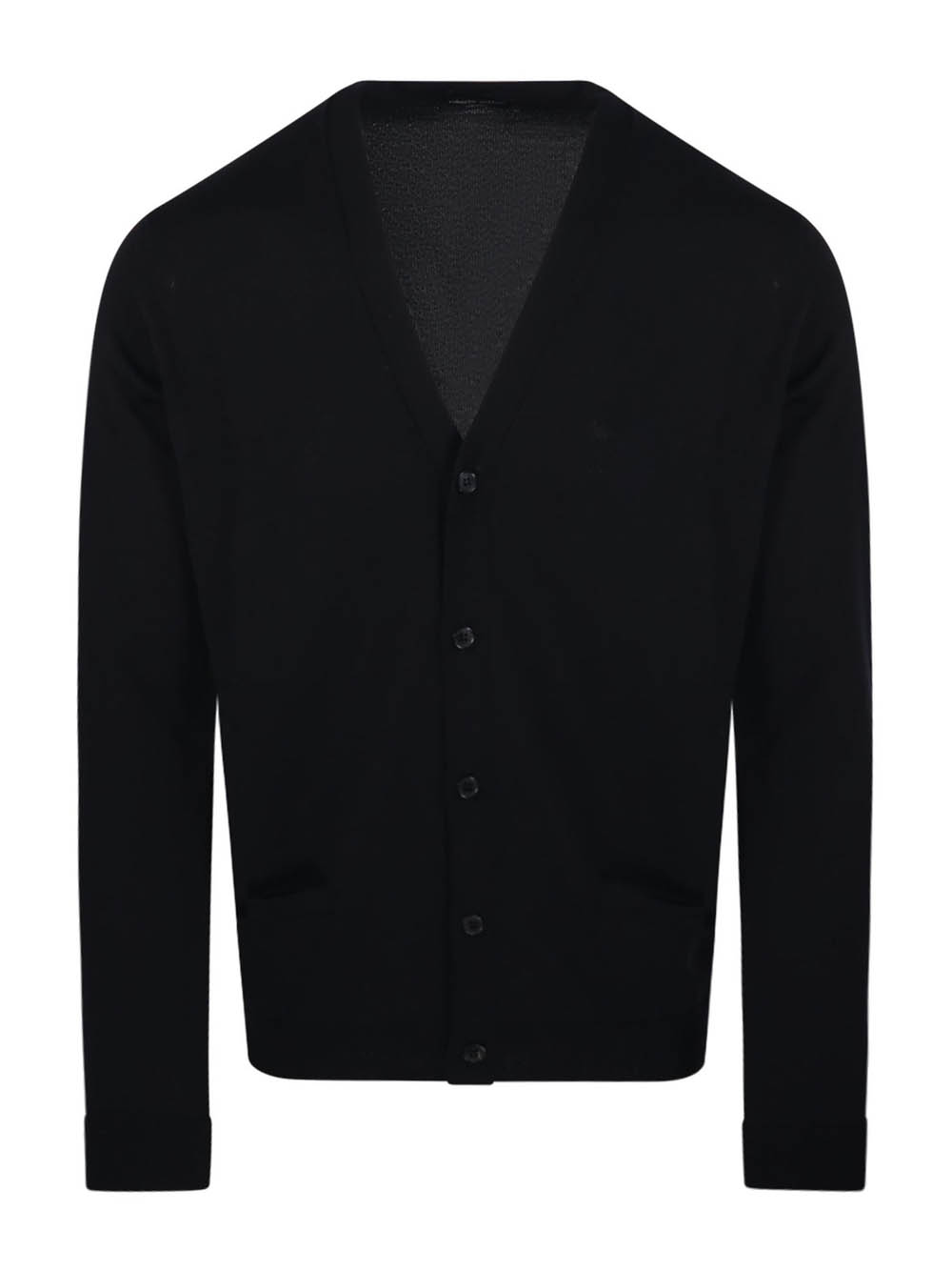 Roberto Collina Knitted Cardigan In Black