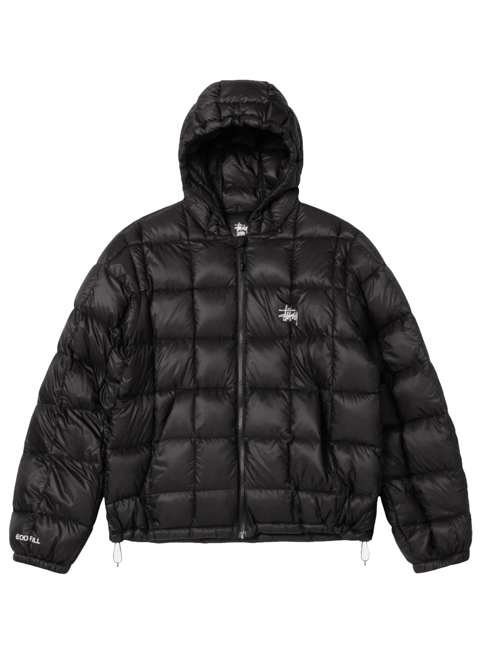Stussy Midweight Hooded Puffer In Black