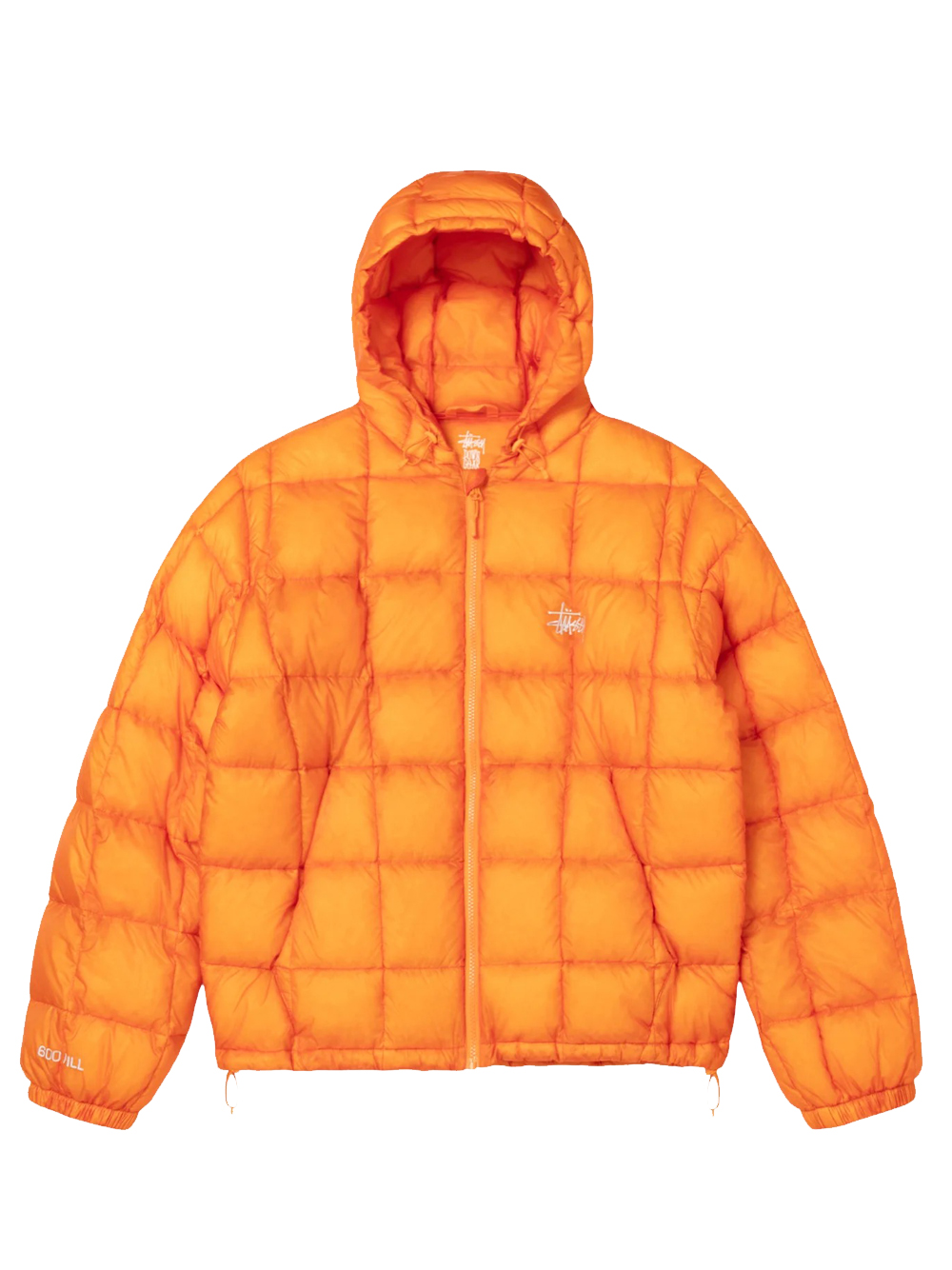 Stussy Midweight Hooded Puffer In Orange