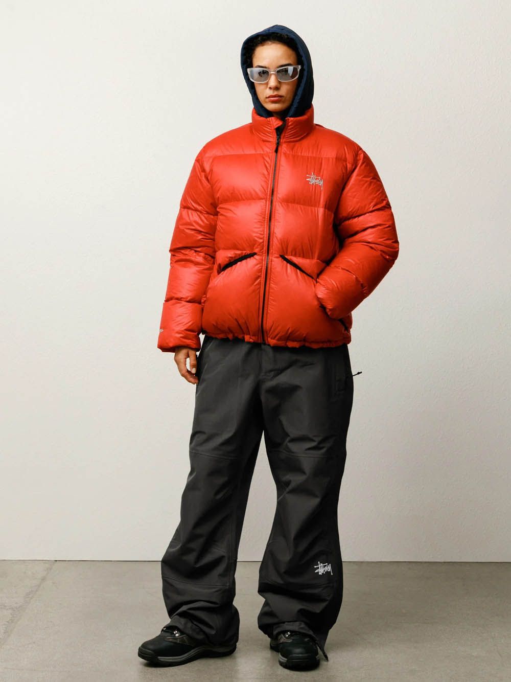 Stussy Micro Ropstop Down Jacket In Red