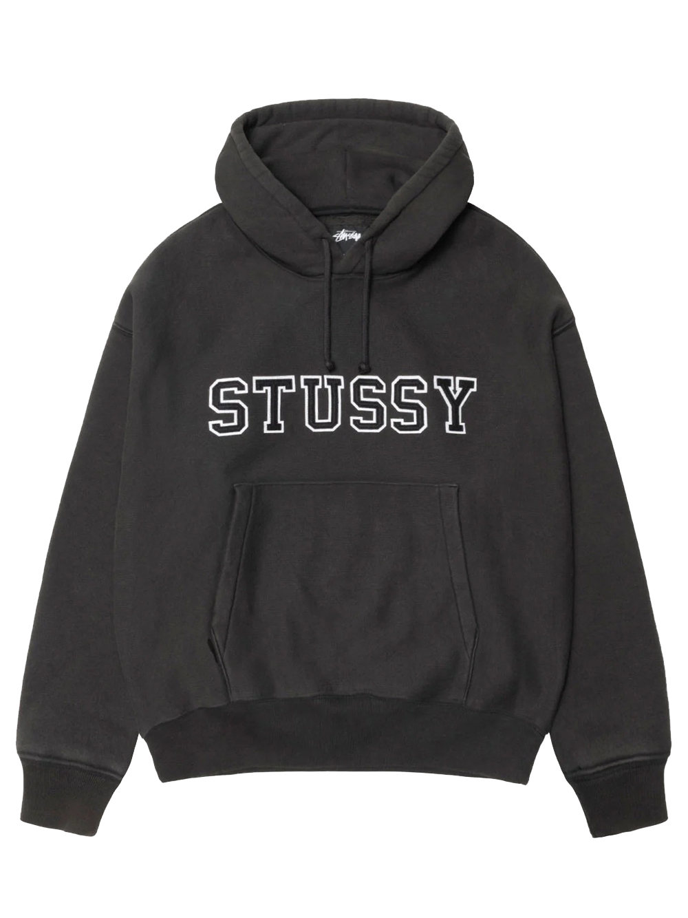 Stussy Felt Applique Hood In Black