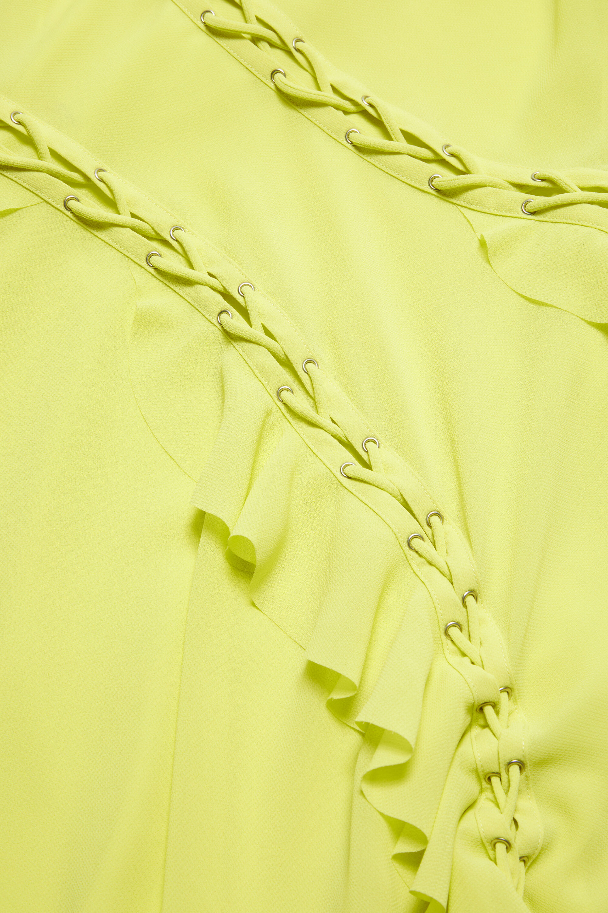 ruffle strap dress woman yellow in polyester - ACNE STUDIOS - d  2