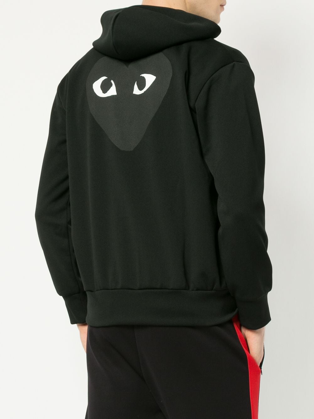 zipped big heart unisex black COMME DES GARÇONS PLAY d —