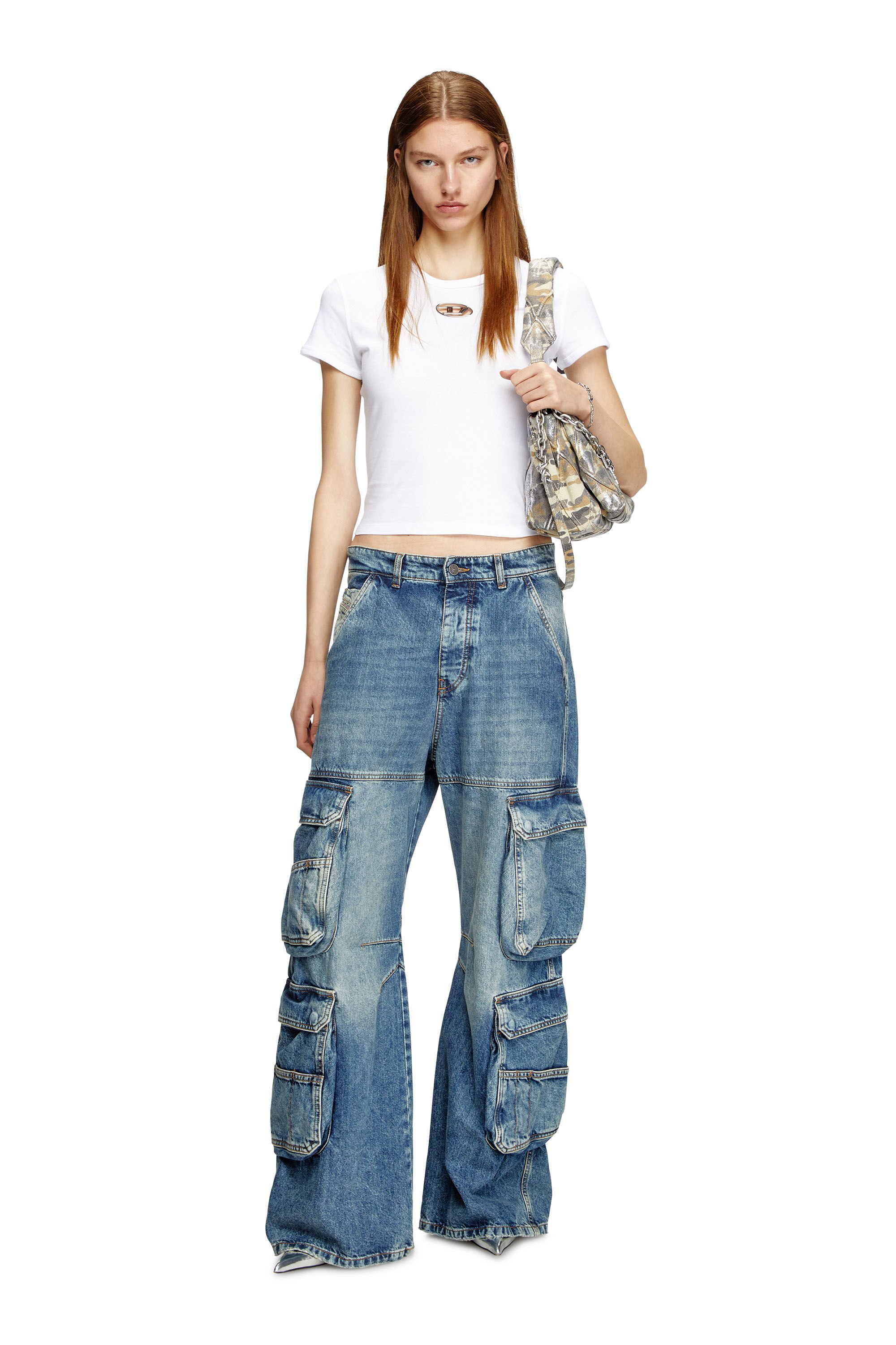 t-shirt t uncutie donna bianco DIESEL d —