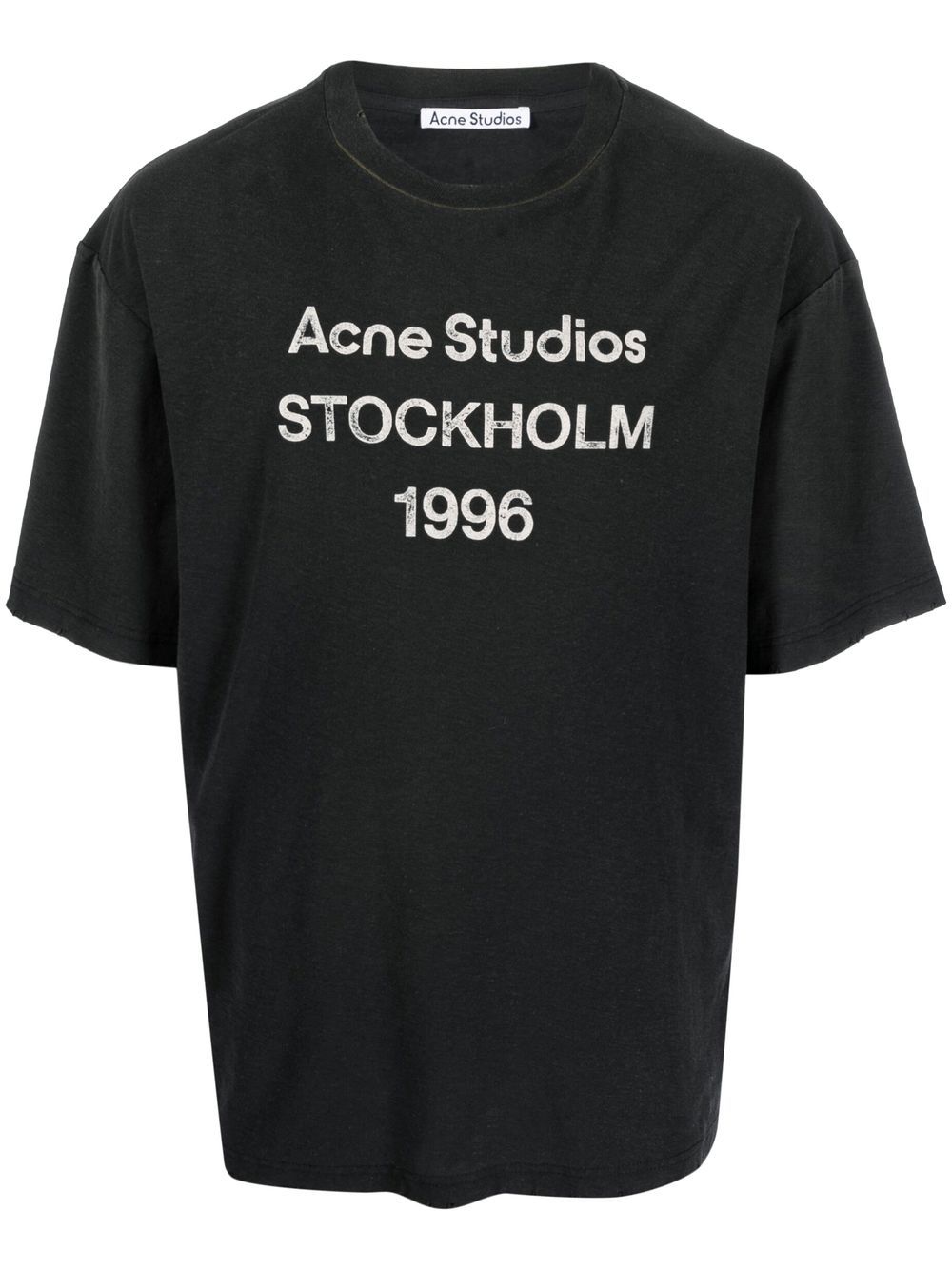 logo tee relaxed fit faded black - ACNE STUDIOS - d — 2