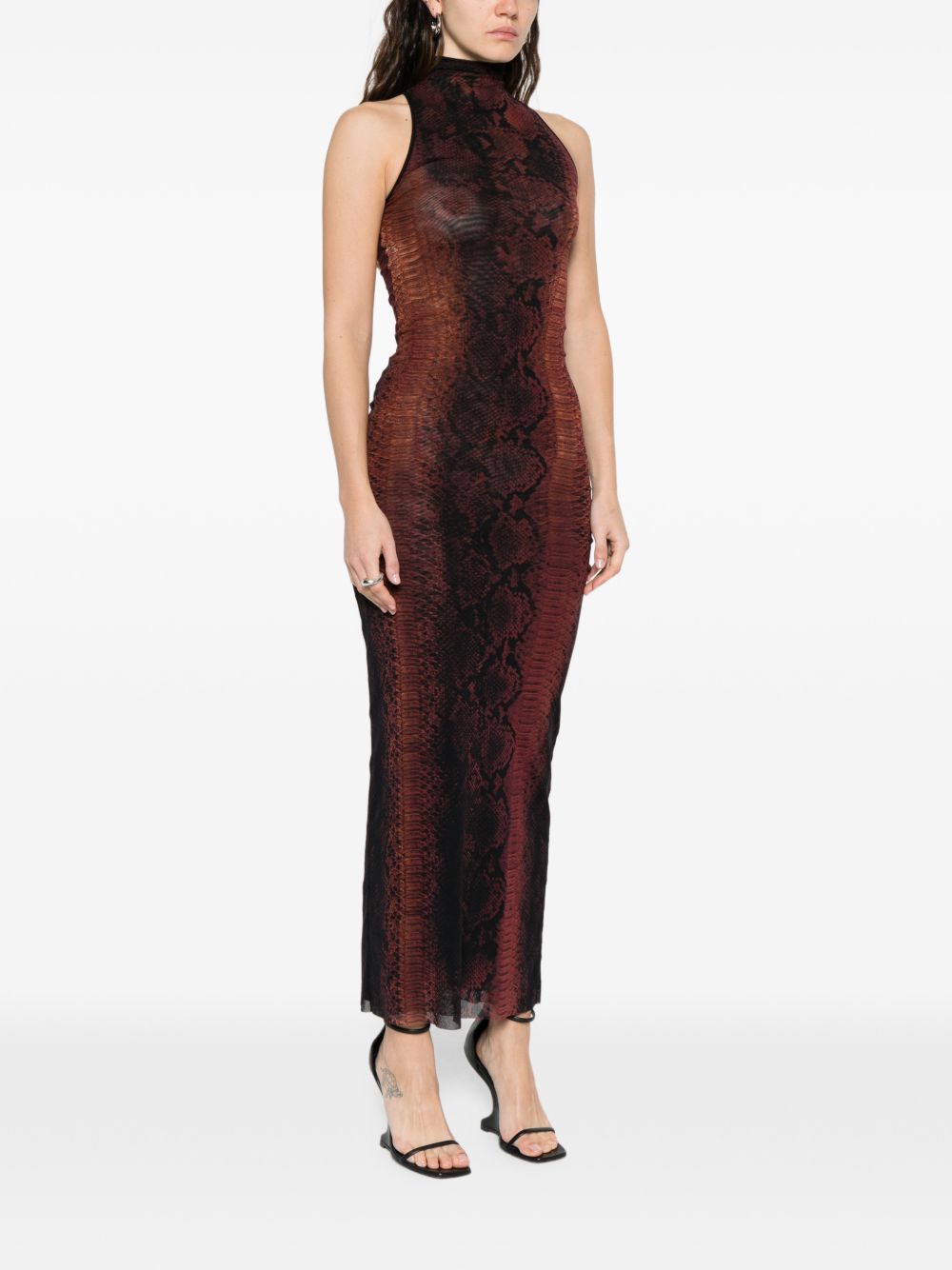 lace see through long dress Black Boned Lace Dress | Gothic Bustier Gown main image 1