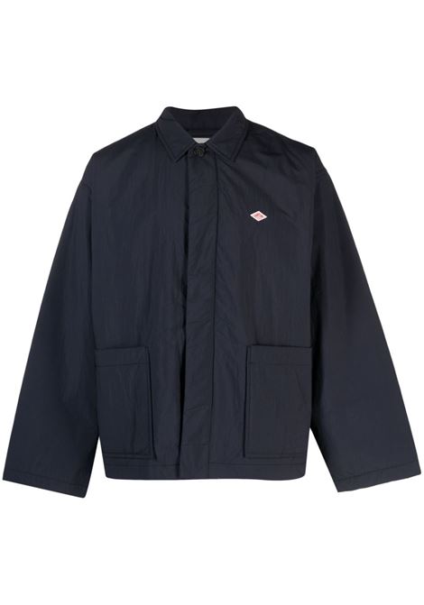 moleskin jacket men navy in cotton DANTON | DT-A0374NAVY