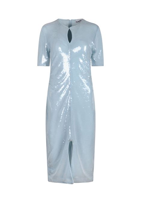 vestito light sequins donna azzurra GANNI | F7960495