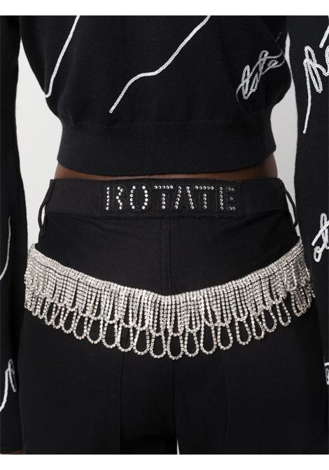 pantaloni a vita alta donna neri in cotone ROTATE | 1005331001000