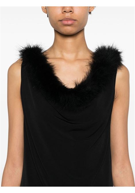 abito midi boa jersey donna nero in poliestere COPERNI | COPR136F5022BLK