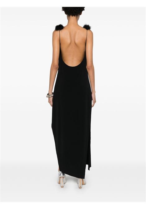 abito midi boa jersey donna nero in poliestere COPERNI | COPR136F5022BLK