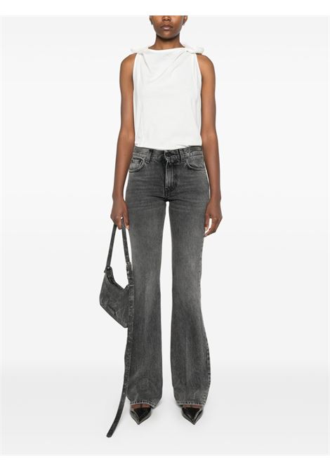 tank top hooded donna bianco in cotone COURRÈGES | 424JDE091JS01750001
