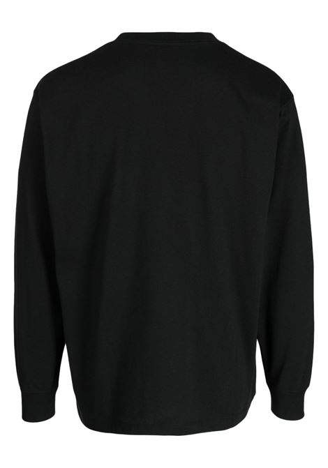 long sleeve tshirt man black in cotton DANTON | DT-C0200BLACK