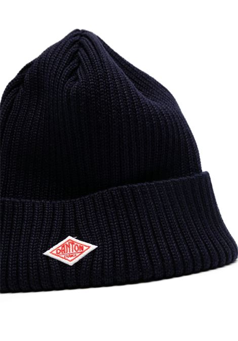 cappello rib knit beanie uomo navy  in lana DANTON | DT-H0234NAVY