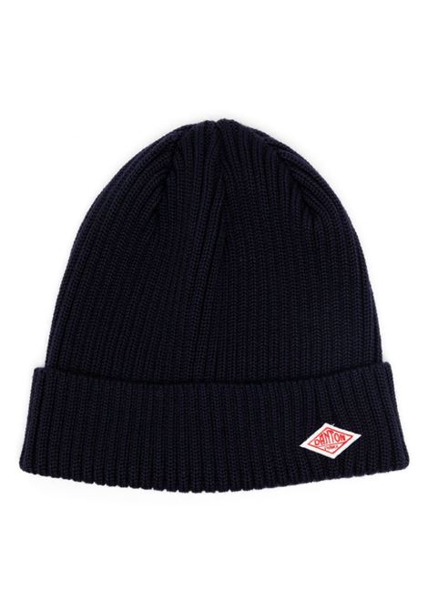 cappello rib knit beanie uomo navy  in lana DANTON | DT-H0234NAVY