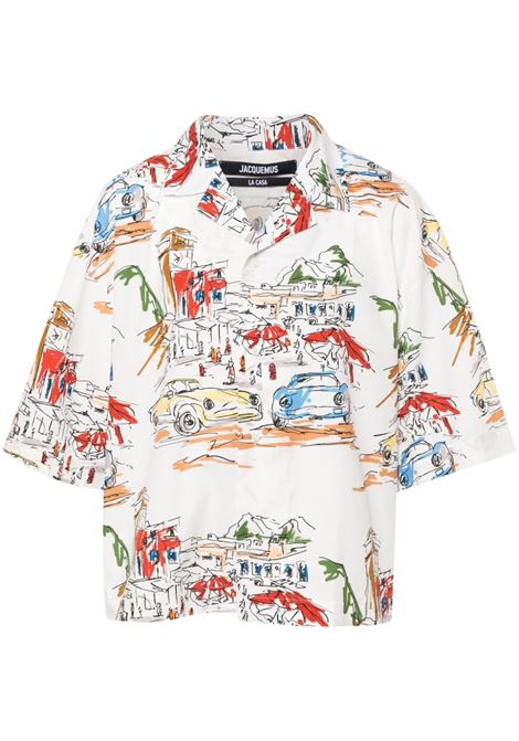 camicia la chemise casaco uomo bianca in cotone JACQUEMUS | 246SH108-16771HI