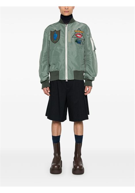 giacca bomber blouson uomo khaki  in nylon SACAI | 24-03524M840