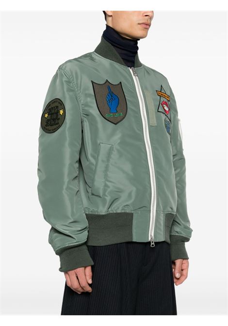 giacca bomber blouson uomo khaki  in nylon SACAI | 24-03524M840