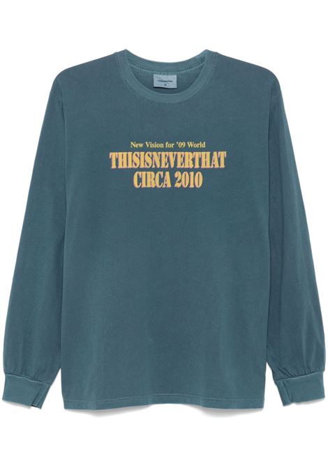 l/s basketball hoop man charcoal in cotton THISISNEVERTHAT | TN243TTSLT04NAV