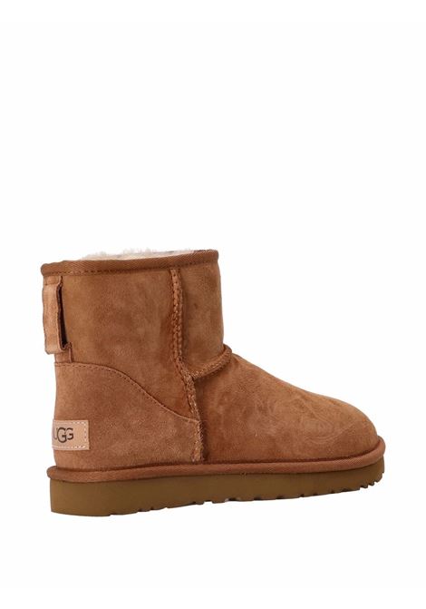 classic mini ii boot woman chestnut in leather UGG | 1016222CHE