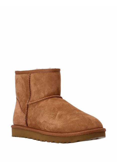 classic mini ii boot woman chestnut in leather UGG | 1016222CHE