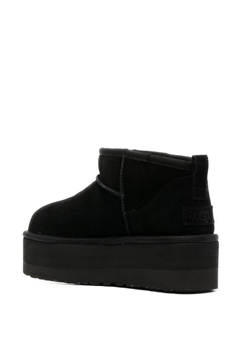 classic ultra mini platform woman black in leather UGG | 1135092BLK