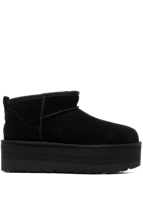 classic ultra mini platform woman black in leather UGG | 1135092BLK
