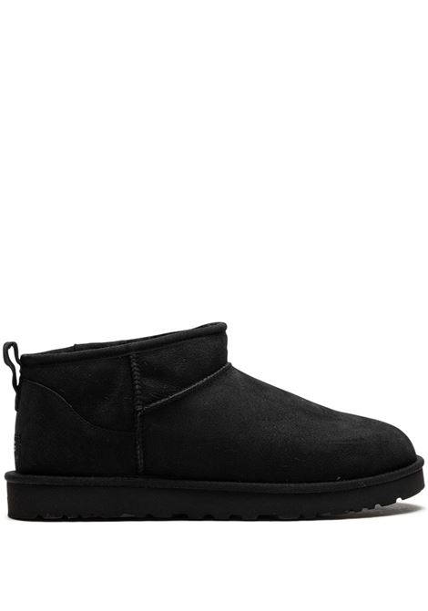 classic ultra mini boot man black in leather UGG | 1137391BLK