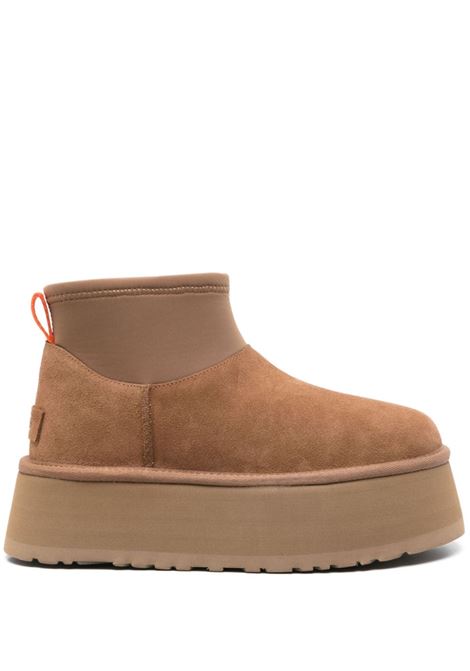 classic mini dipper boots woman chestnut in leather UGG | 1168170CHE