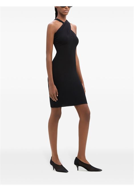 criss cross jearsy dress woman black in viscose COURRÈGES | 324JRO459JS01459999