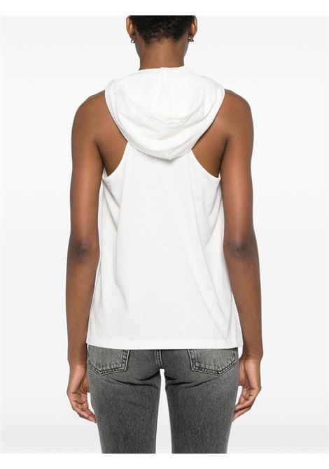 tank top hooded donna bianco in cotone COURRÈGES | 424JDE091JS01750001