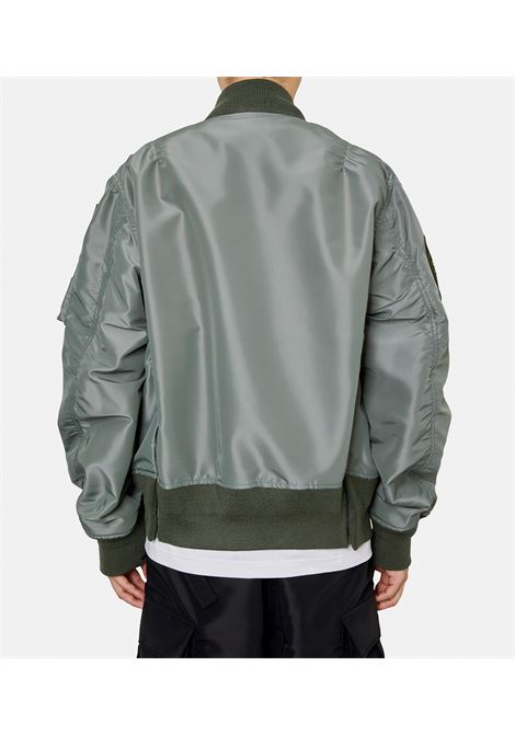 giacca bomber blouson uomo khaki  in nylon SACAI | 24-03524M840