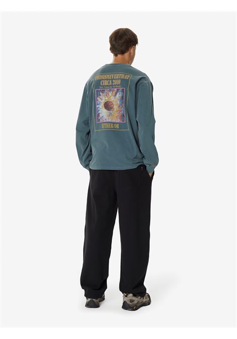 l/s basketball hoop man charcoal in cotton THISISNEVERTHAT | TN243TTSLT04NAV