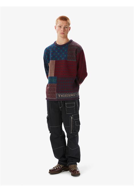 pantalone crazy multi zip uomo nero in cotone THISISNEVERTHAT | TN243WPARP03BLK