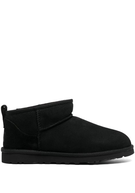 classic ultra mini boot man black in leather UGG | 1137391BLK