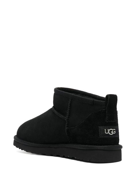 classic ultra mini boot man black in leather UGG | 1137391BLK
