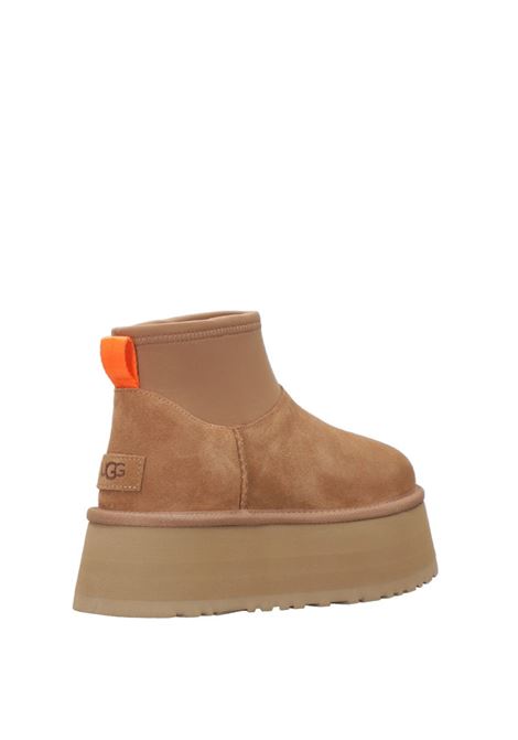 classic mini dipper boots woman chestnut in leather UGG | 1168170CHE