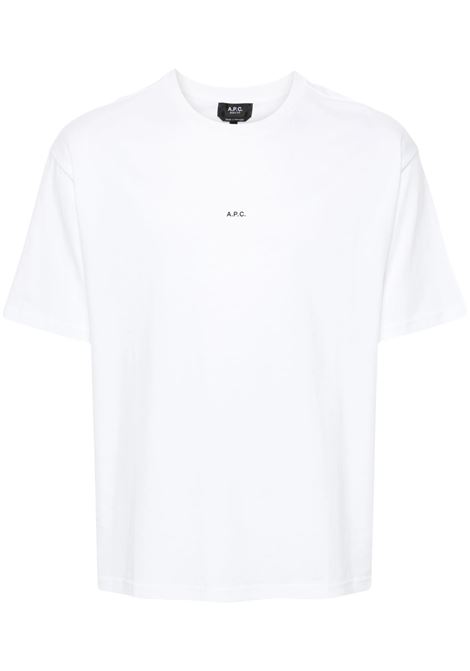 boxy micro logo tee man white APC | COHBW-H26386TAG