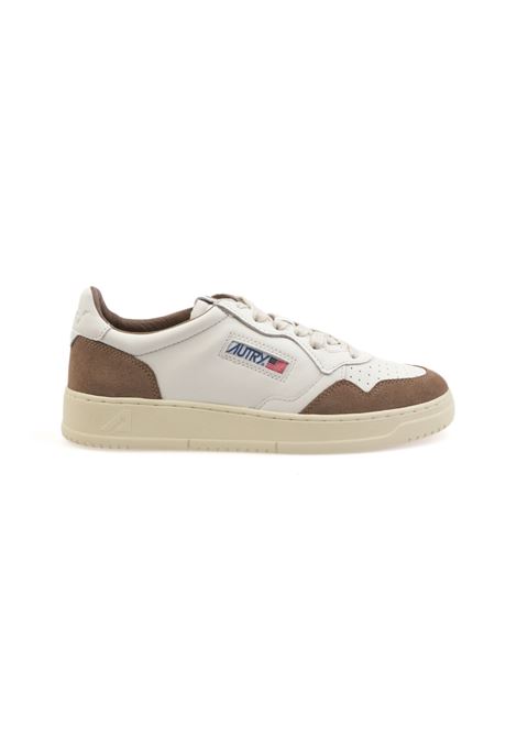 sneakers medalist low aulm gs43 uomo bianche e beige scuro AUTRY | AULMGS43