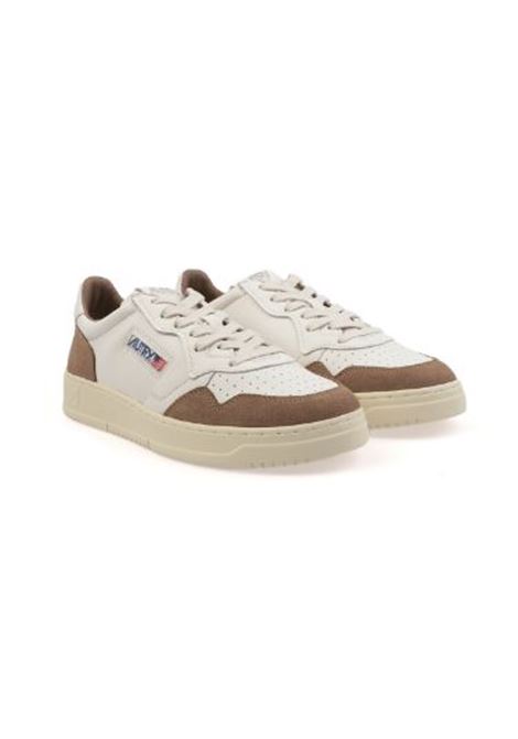 sneakers medalist low aulm gs43 uomo bianche e beige scuro AUTRY | AULMGS43