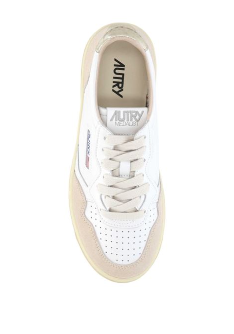 sneakers medalist ptl wls01 donna bianche, oro e beige AUTRY | PTLWLS01