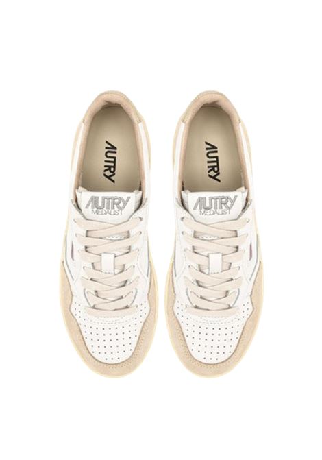 sneakers medalist ptl wls01 donna bianche, oro e beige AUTRY | PTLWLS01