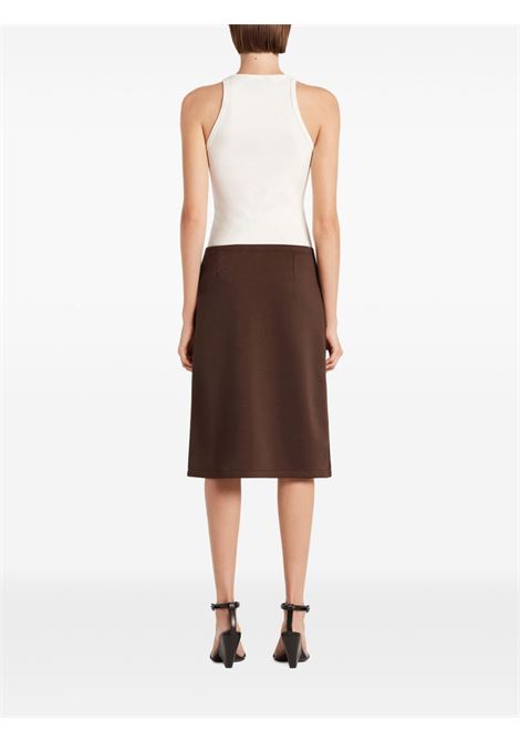 buckle 90's rib tank top woman white COURRÈGES | 325JDE142JS01940001